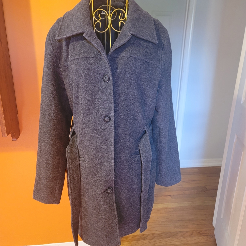 New York & Company Charcoal Trench Coat